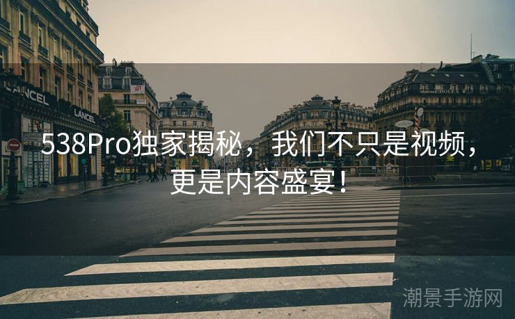 538Pro独家揭秘，我们不只是视频，更是内容盛宴！