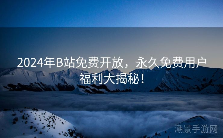 2024年B站免费开放，永久免费用户福利大揭秘！