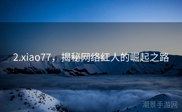 2.xiao77，揭秘网络红人的崛起之路