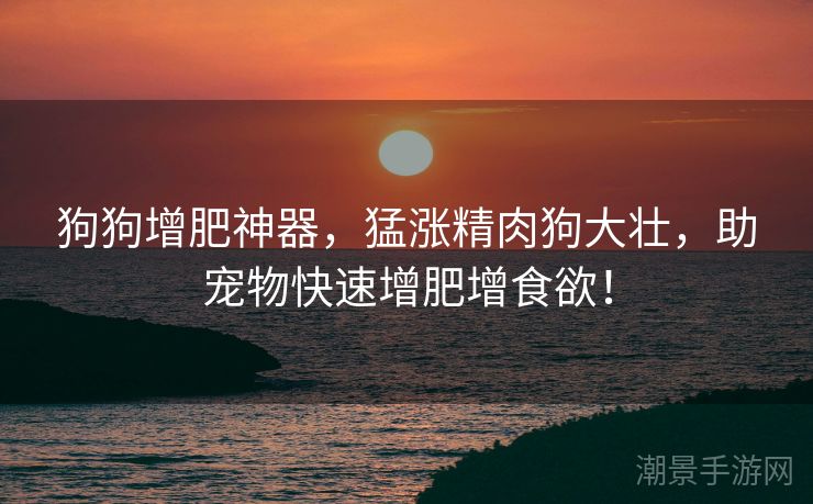 狗狗增肥神器，猛涨精肉狗大壮，助宠物快速增肥增食欲！