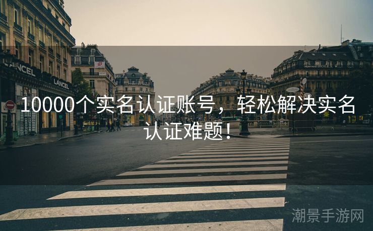 10000个实名认证账号，轻松解决实名认证难题！