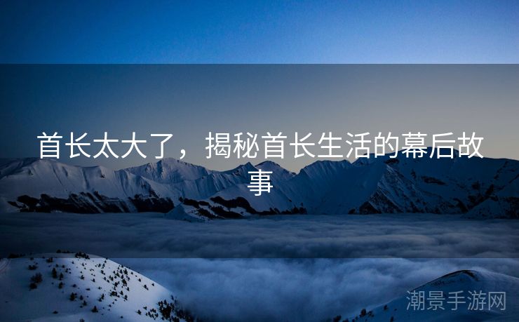 首长太大了，揭秘首长生活的幕后故事