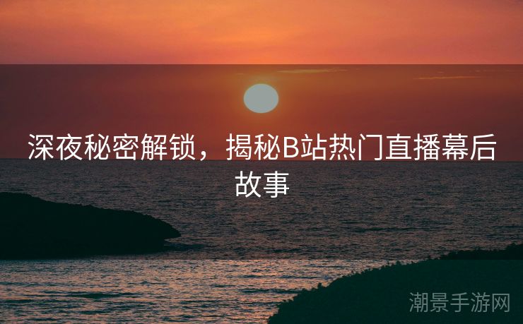 深夜秘密解锁，揭秘B站热门直播幕后故事