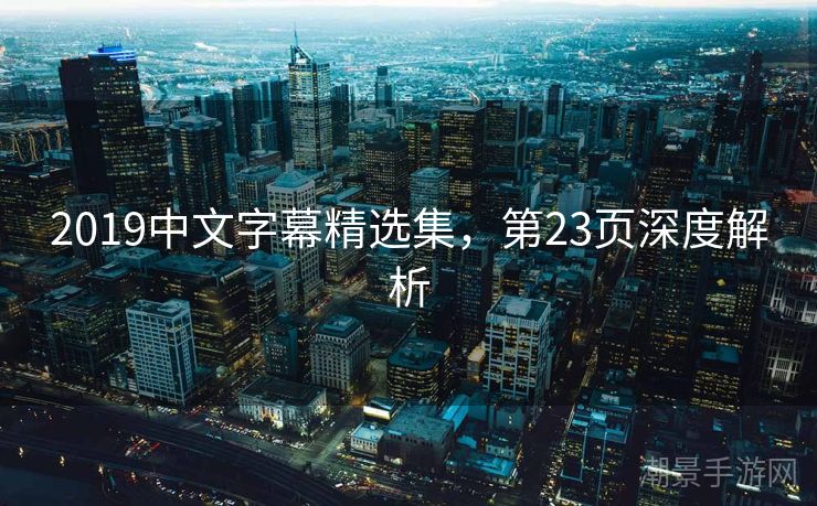 2019中文字幕精选集，第23页深度解析