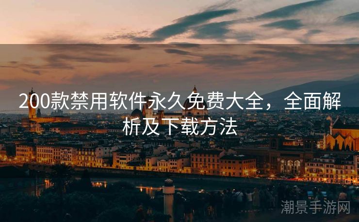 200款禁用软件永久免费大全，全面解析及下载方法