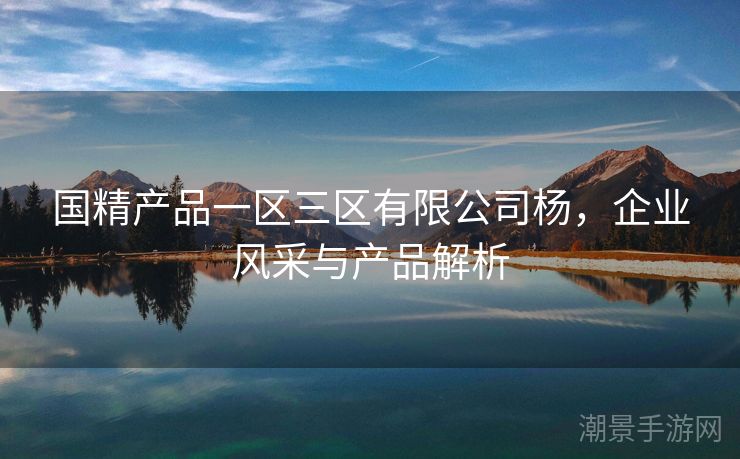 国精产品一区三区有限公司杨，企业风采与产品解析