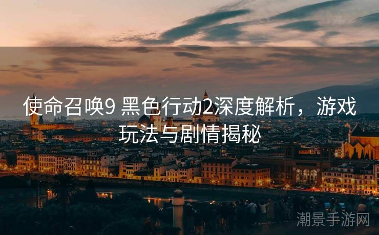 使命召唤9 黑色行动2深度解析，游戏玩法与剧情揭秘