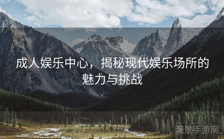 成人娱乐中心，揭秘现代娱乐场所的魅力与挑战