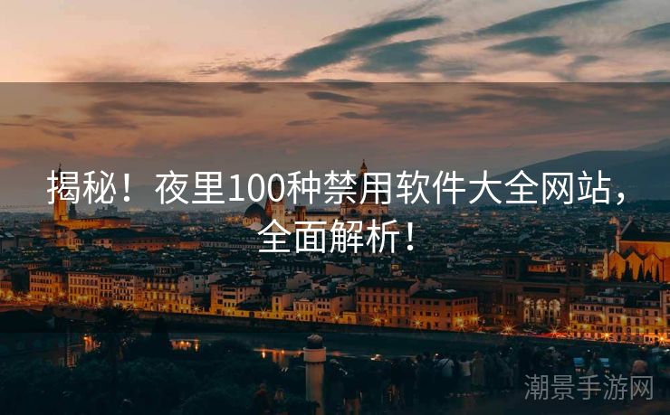 揭秘！夜里100种禁用软件大全网站，全面解析！