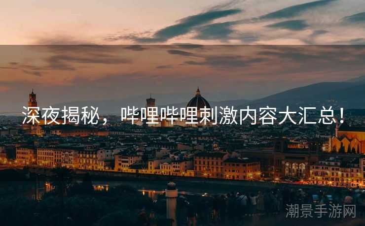 深夜揭秘，哔哩哔哩刺激内容大汇总！