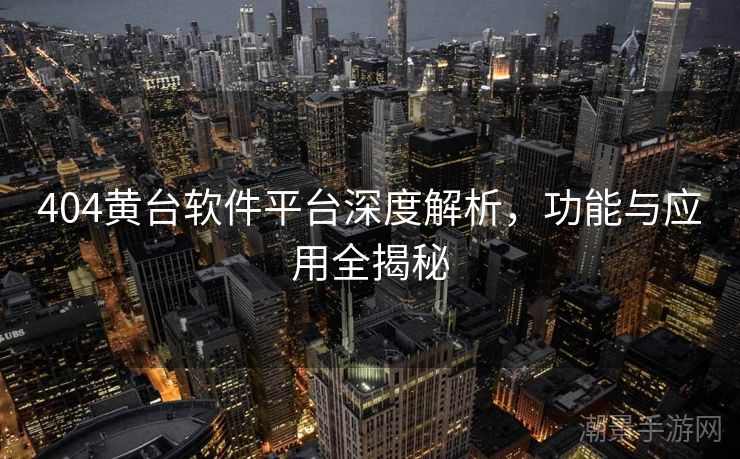 404黄台软件平台深度解析，功能与应用全揭秘