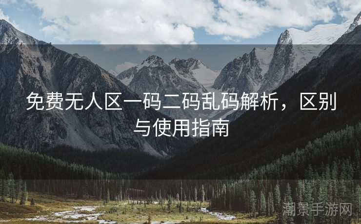免费无人区一码二码乱码解析，区别与使用指南