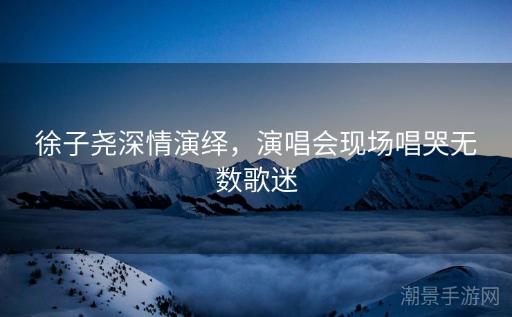 徐子尧深情演绎，演唱会现场唱哭无数歌迷