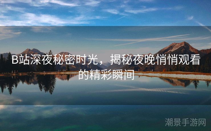 B站深夜秘密时光，揭秘夜晚悄悄观看的精彩瞬间