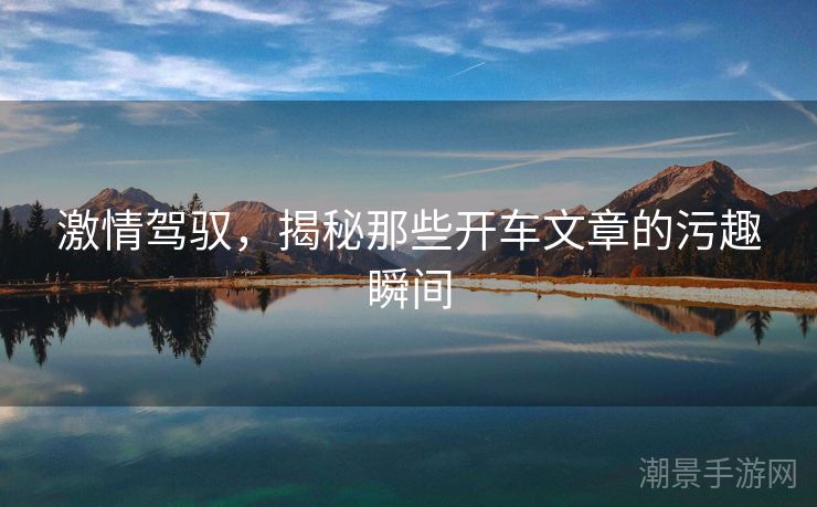 激情驾驭，揭秘那些开车文章的污趣瞬间