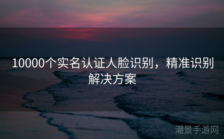 10000个实名认证人脸识别，精准识别解决方案