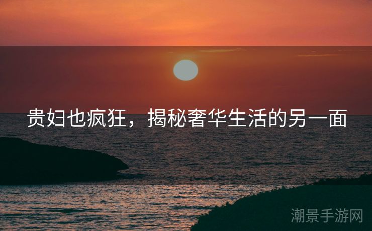 贵妇也疯狂，揭秘奢华生活的另一面