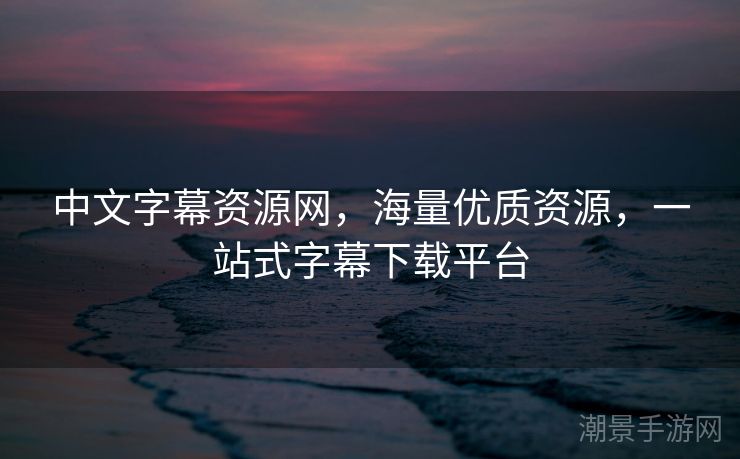 中文字幕资源网，海量优质资源，一站式字幕下载平台