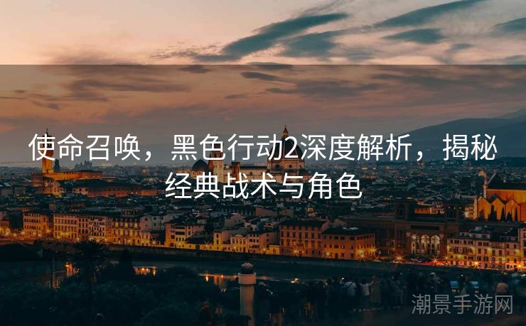 使命召唤，黑色行动2深度解析，揭秘经典战术与角色