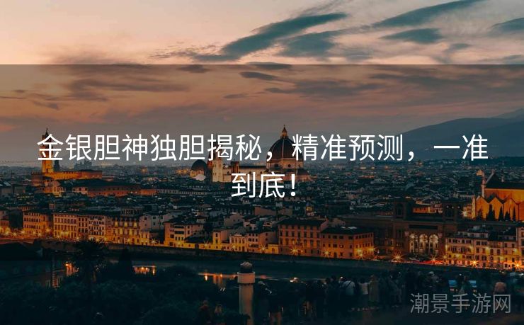 金银胆神独胆揭秘，精准预测，一准到底！