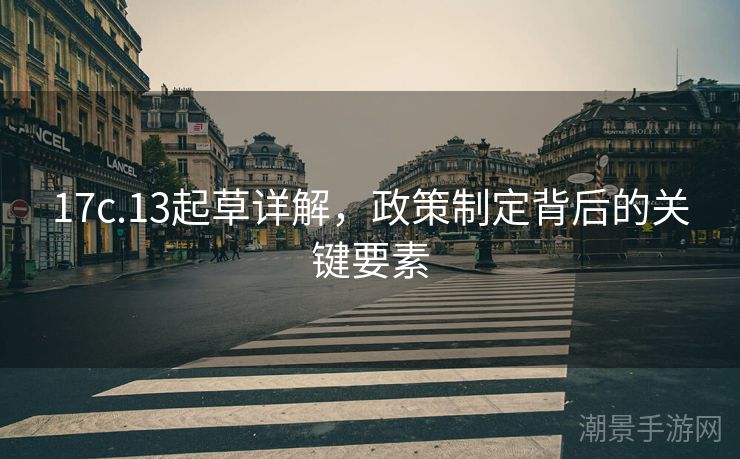 17c.13起草详解，政策制定背后的关键要素