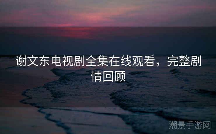 谢文东电视剧全集在线观看，完整剧情回顾