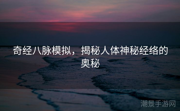奇经八脉模拟，揭秘人体神秘经络的奥秘
