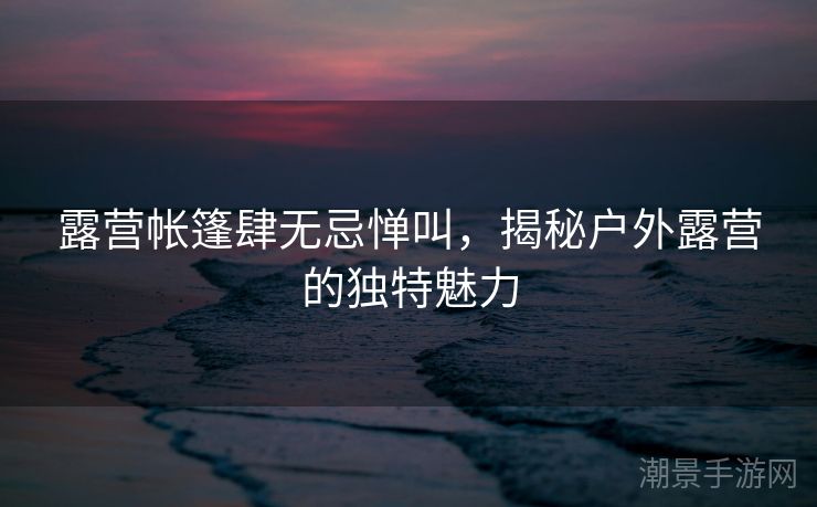 露营帐篷肆无忌惮叫，揭秘户外露营的独特魅力