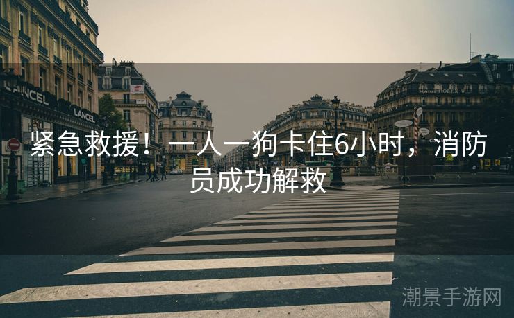 紧急救援！一人一狗卡住6小时，消防员成功解救