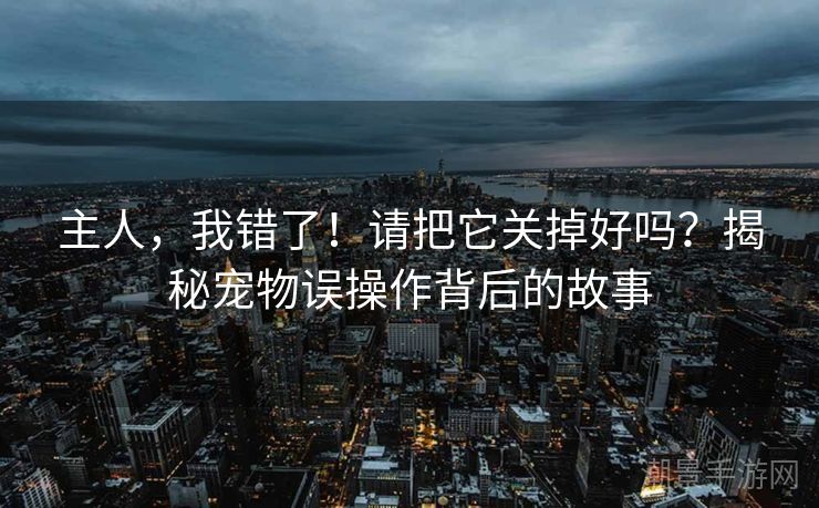 主人，我错了！请把它关掉好吗？揭秘宠物误操作背后的故事
