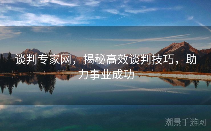 谈判专家网，揭秘高效谈判技巧，助力事业成功