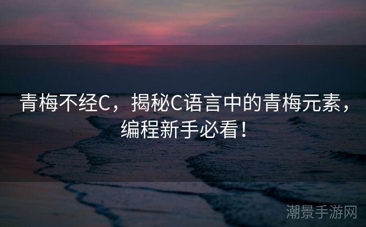 青梅不经C，揭秘C语言中的青梅元素，编程新手必看！