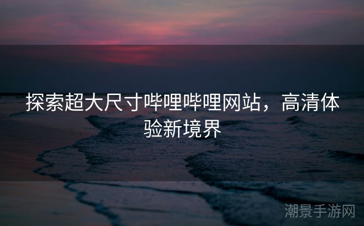 探索超大尺寸哔哩哔哩网站，高清体验新境界