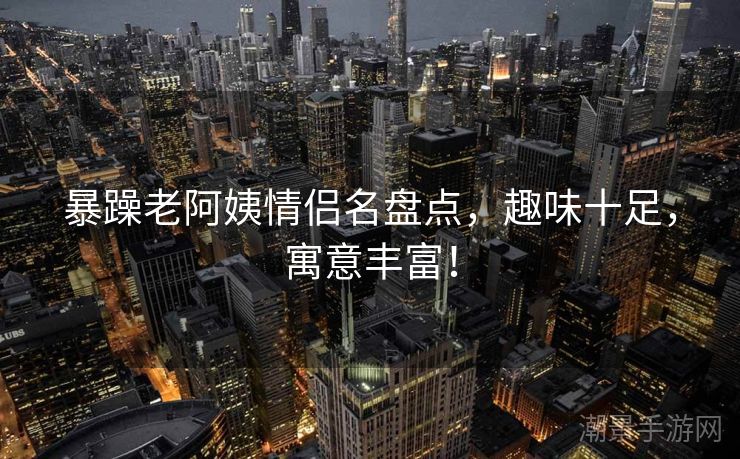 暴躁老阿姨情侣名盘点，趣味十足，寓意丰富！