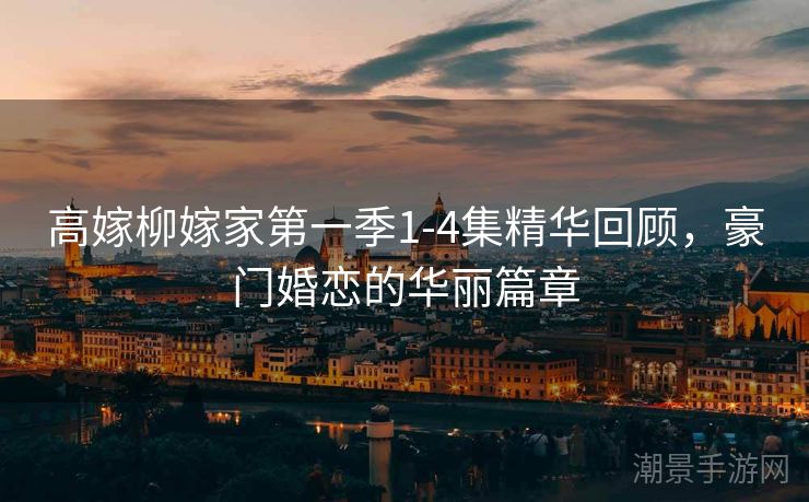 高嫁柳嫁家第一季1-4集精华回顾，豪门婚恋的华丽篇章